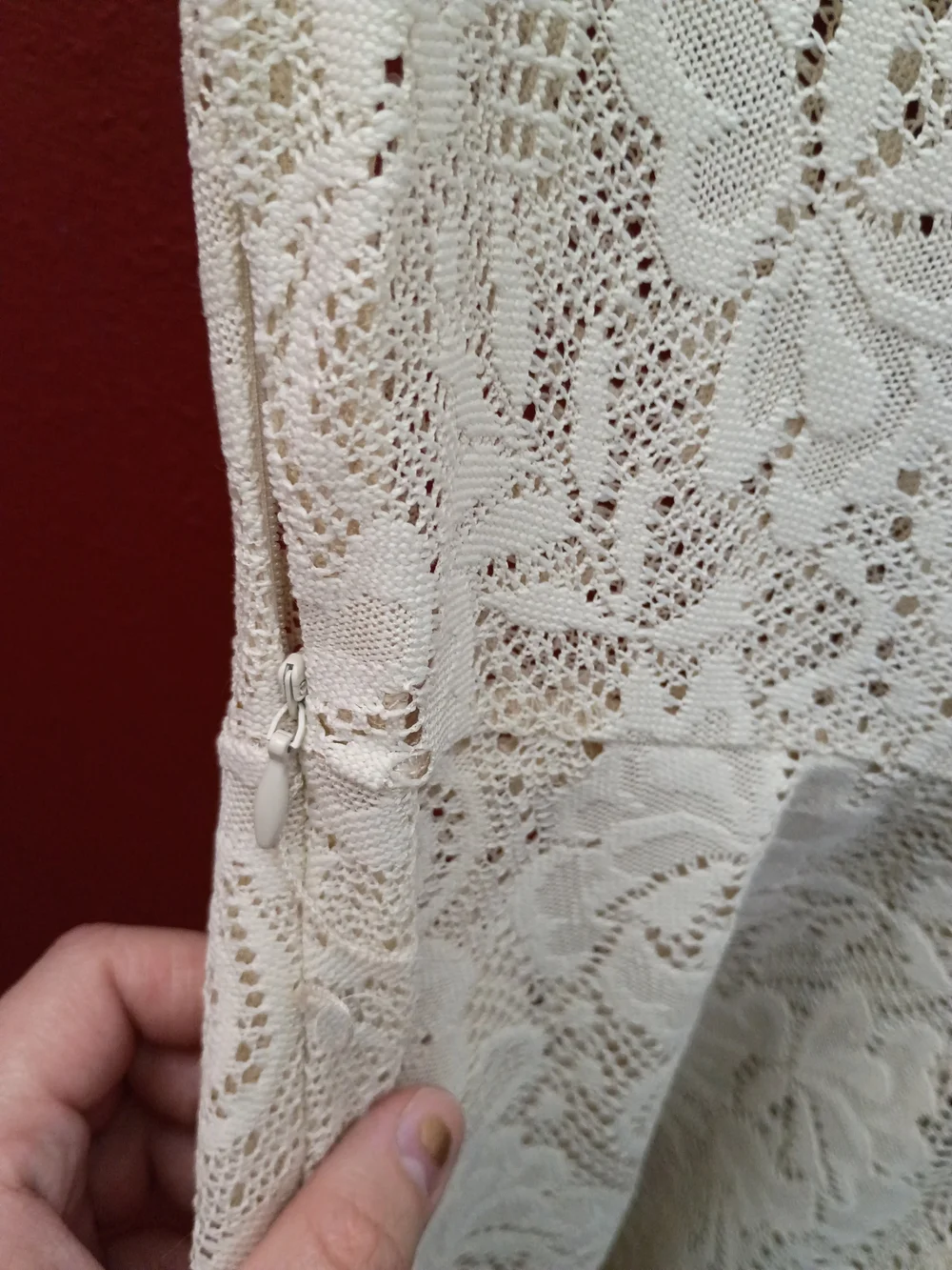 No Boundaries Cream Lace Skater Dress
